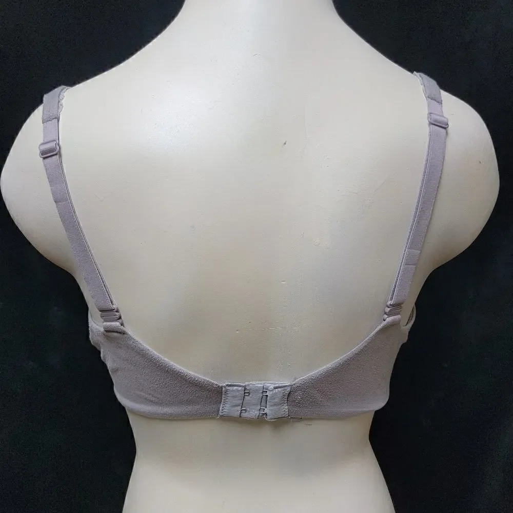 BODY BY VICTORIA TAUPE-GRAY LINED DEMI UNDERWIRE BRA, SIZE 32DDD